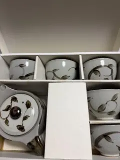 陶器製急須と茶碗5個セット