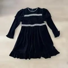 黒　ワンピース　120 発表会　フォーマルドレス　卒園式　入学式