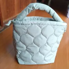 グレー キルティング グラニーバッグ