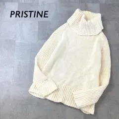 PRISTINE タートルネック オーガニックコットンニット ライトベージュのサムネイル