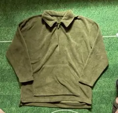70s オリーブグリーン フリース ハーフジップ トレーナー vintage