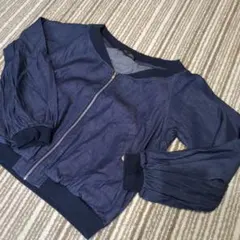 未使用品　ヘザー　デニム風ジャケット