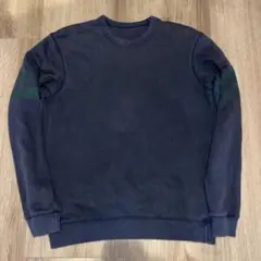 【UNIQLO・スウェット】ネイビー×グリーンラインMサイズ・部屋着としてのみ