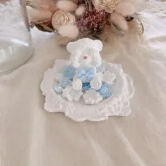 恥ずかしがり屋なくまさんとプレート♡アロマストーン