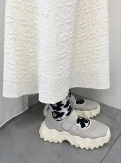 ehka sopo オープンダッドスニーカー　厚底　 Lサイズ　グレー