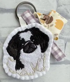 ハンドメイド 刺繍 チワワ 犬 うちの子 バッグキーホルダー チャーム