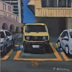 50 油絵 ペインティング 原画「未来への温存」【150×150㎜】サイズ