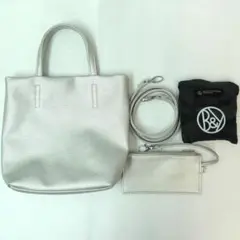 【美品】UNITED ARROWS　２WAYバッグ　シルバー　エコバッグ　迷彩柄のサムネイル