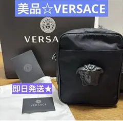 【未使用級】ヴェルサーチ ショルダーバッグ セカンドバッグ メデューサ VERSACE(ヴェルサーチェ) / ショルダーバッグ/レザー/BLK/無地