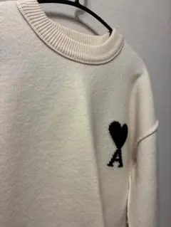 AMI PARIS クルーネックセーター 白 Ami de Coeur