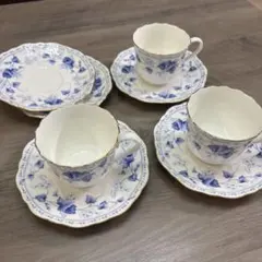 NARUMI青い花柄 ティーカップセット 日本製