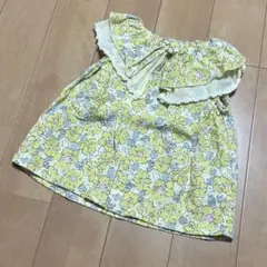 アプレレクール　花柄トップス　サイズ90 イエロー　大人っぽい