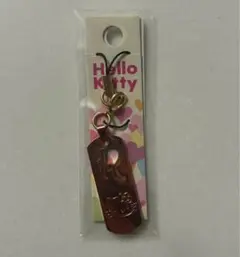 サンリオ ハローキティ イニシャルプレートストラップ R ピンクゴールド