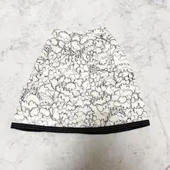 TO BE CHIC スカート リボン 花柄 M 膝丈 レディース ホワイト