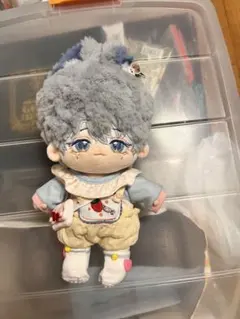 ぬいぐるみ・マスコット キャラクター不明 灰色の髪 青い目22-23cm