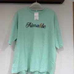 THE SHOP TK Aimable ロゴ刺繍 Tシャツ ミント Lのサムネイル