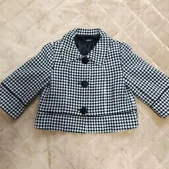 千鳥格子柄 ショート丈　ジャケット 9号（袖短め）