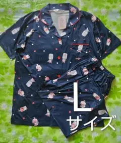 新品 Sanrio サンリオキャラクターズ 半袖パジャマ ネイビー Lサイズのサムネイル