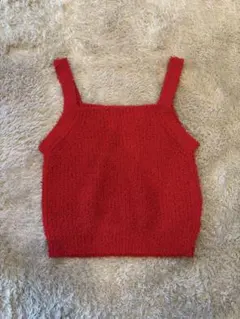 新品未使用 ビスチェ 赤 タンクトップ トップス