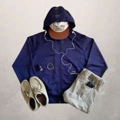 【y2k・短丈】00s Kappa ペイントジップパーカー×Lee ワイドデニム