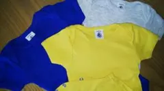 お値下げ！プチバトー 半袖ボディ ３枚セット