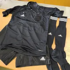 3点セットadidas 審判用シャツ、パンツ、ソックス　黒