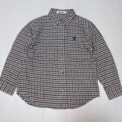 130★ファミリア★ワッペン付き！チェック柄シャツ★