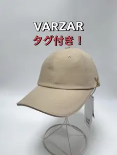 【新品・正規品】VARZARバザール ベージュ ベースボールキャップゴールドロゴ
