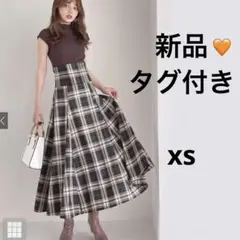 【新品未使用】GRL チェック柄バックレースアップワンピース[rut934]