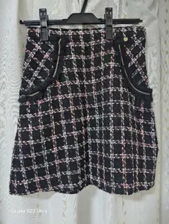 RINASCIMENTO チェック柄ツイードミニスカート XS