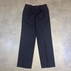 90s イタリア製 vintage 2タックスラックスL 古着 ネイビー