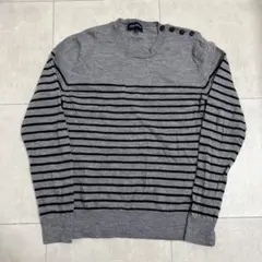 URBAN RESEARCH グレー ブラックストライプ セーター M