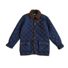 ポロバイラルフローレン 90s キルティングジャケット 切替 150 ネイビー