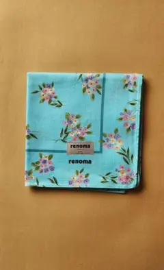 renoma 花柄 ハンカチ