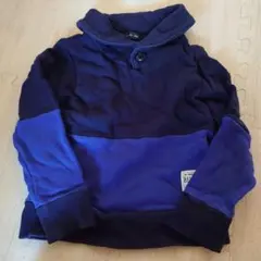 襟付きトレーナー ネイビー系☆100