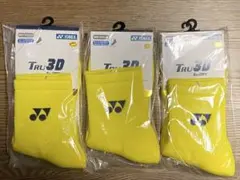YONEX TRU3D ソックス 3足セット イエロー 25-28cmのサムネイル