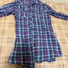 長袖チェックシャツ ネイビー・ピンク・グリーン