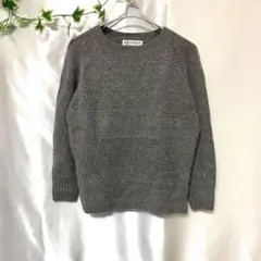 【ビーミングライフストアバイビームス】M/グレー　ニット/セーター　長袖　ウール
