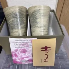 信楽焼 陶器製湯飲み 2個セット