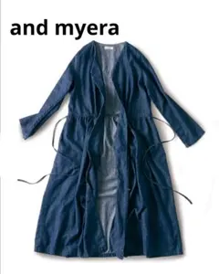 and myera　アンドマイラ　デニムはおりワンピース　デニムシャツワンピースのサムネイル