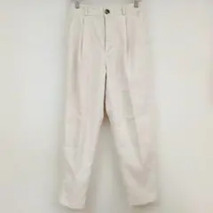 GU　ライトコーデュロイタックテーパードパンツ　Мサイズ　アイボリー