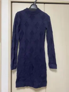 eimy istoire ロゴ刺繍ニットワンピ