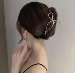 【3月セール】韓国 ヘアクリップ リボンバンスクリップ 量産型 地雷