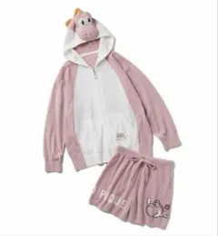 新品✨ジェラートピケ　ヨッシー　パーカ＆ショートパンツ　ルームウェア　ピンク