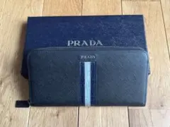 プラダ PRADA 長財布 サフィアーノ クロコダイル ブルー
