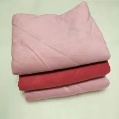 シングル 敷きパッド あったか 暖か 冬用 無地キルティング ピンク 赤 セット