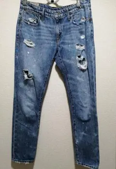 RALPH LAUREN ダメージ ペイント スキニーデニム 28サイズ