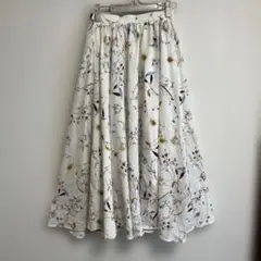GRL 白花柄　ロングスカート