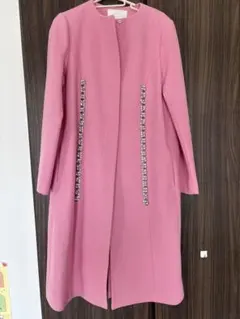 Chesty ビジュー装飾 ピンク ロングコートのサムネイル