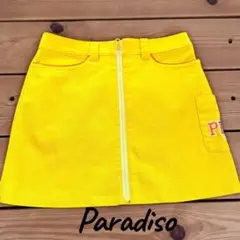 Paradiso イエロースカート ジッパー付き